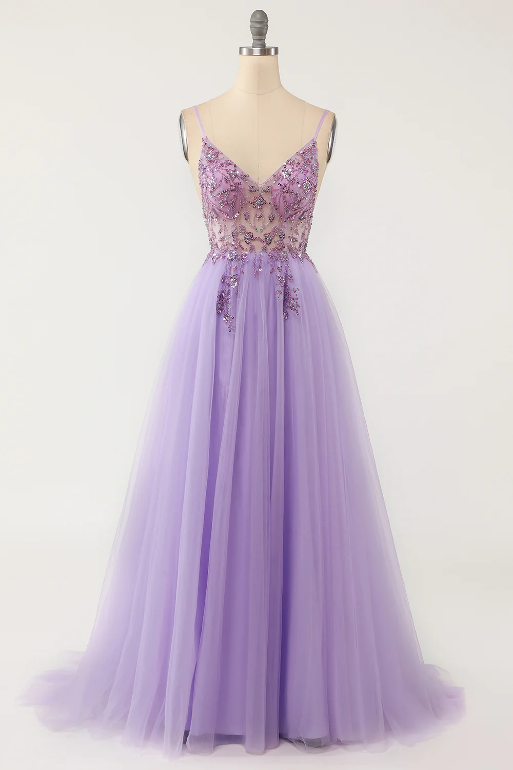 Robe de bal bleu clair en tulle - Image 7