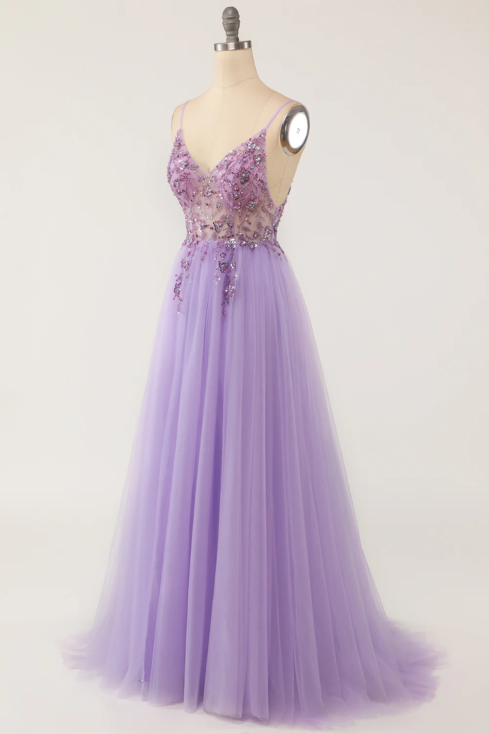 Robe de bal bleu clair en tulle - Image 8