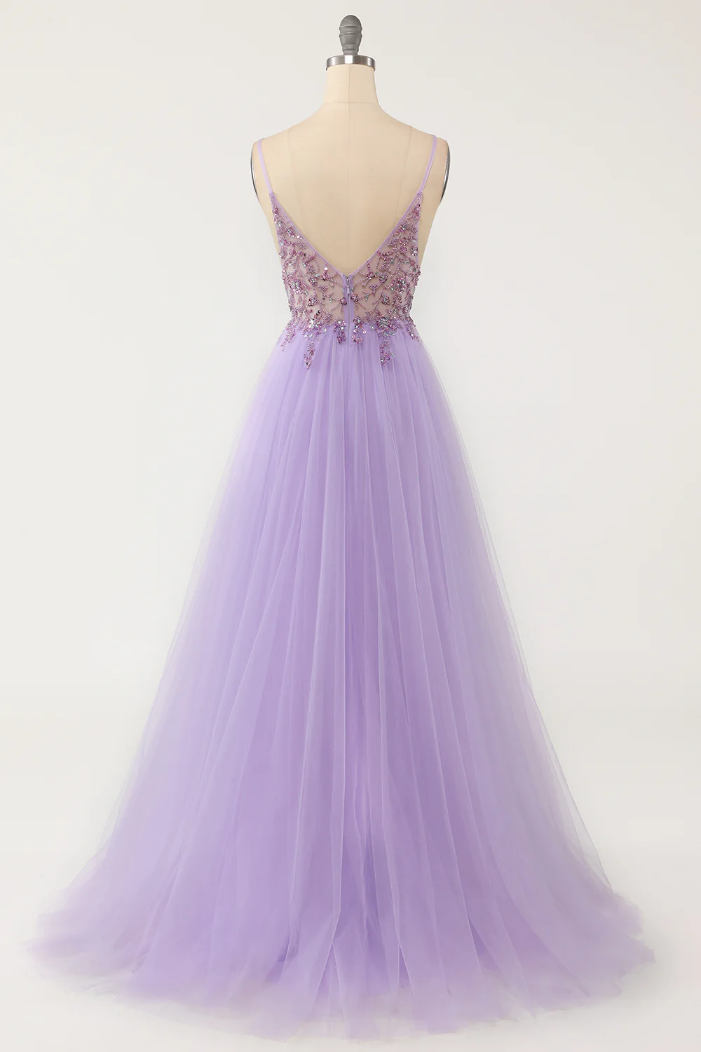 Robe de bal bleu clair en tulle - Image 9