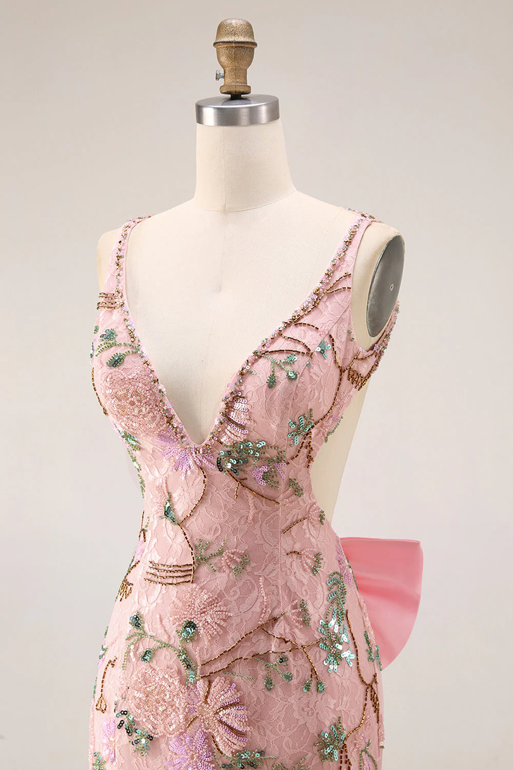 Robe de bal longue à fleurs détachable, paillettes à perles détachées, longue robe de bal à fleurs détachable - Image 7