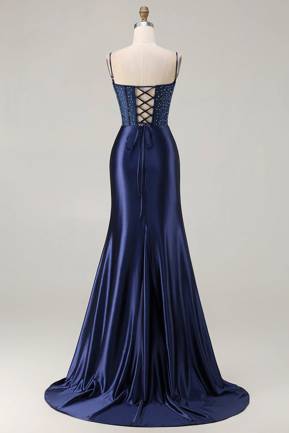 Robe de bal longue taille grande taille brodée brodée de sirène bordeaux bourgogne avec fente - Image 10