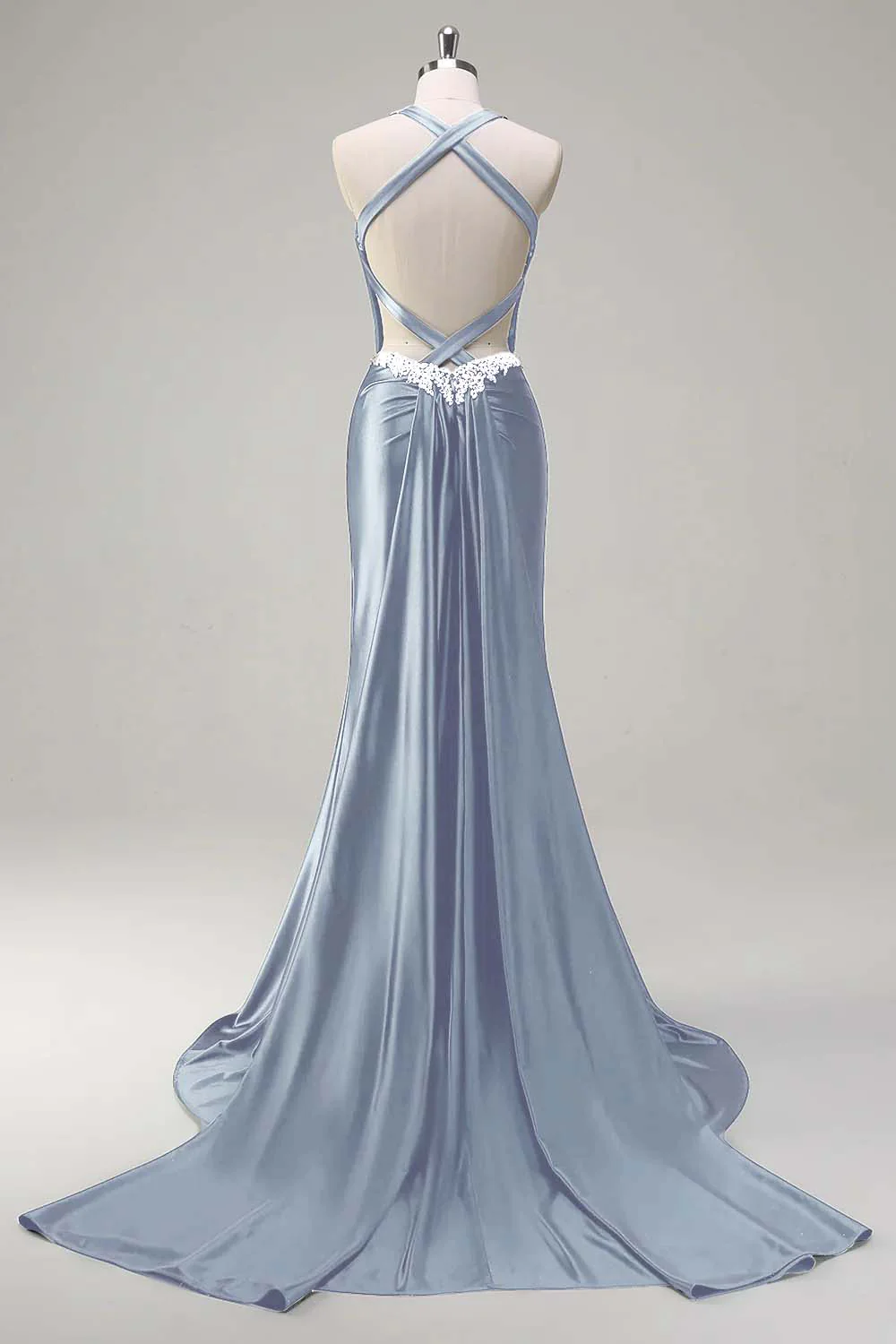 Robe de soirée scintillante vert foncé sirène dos nu corset à paillettes - Image 16