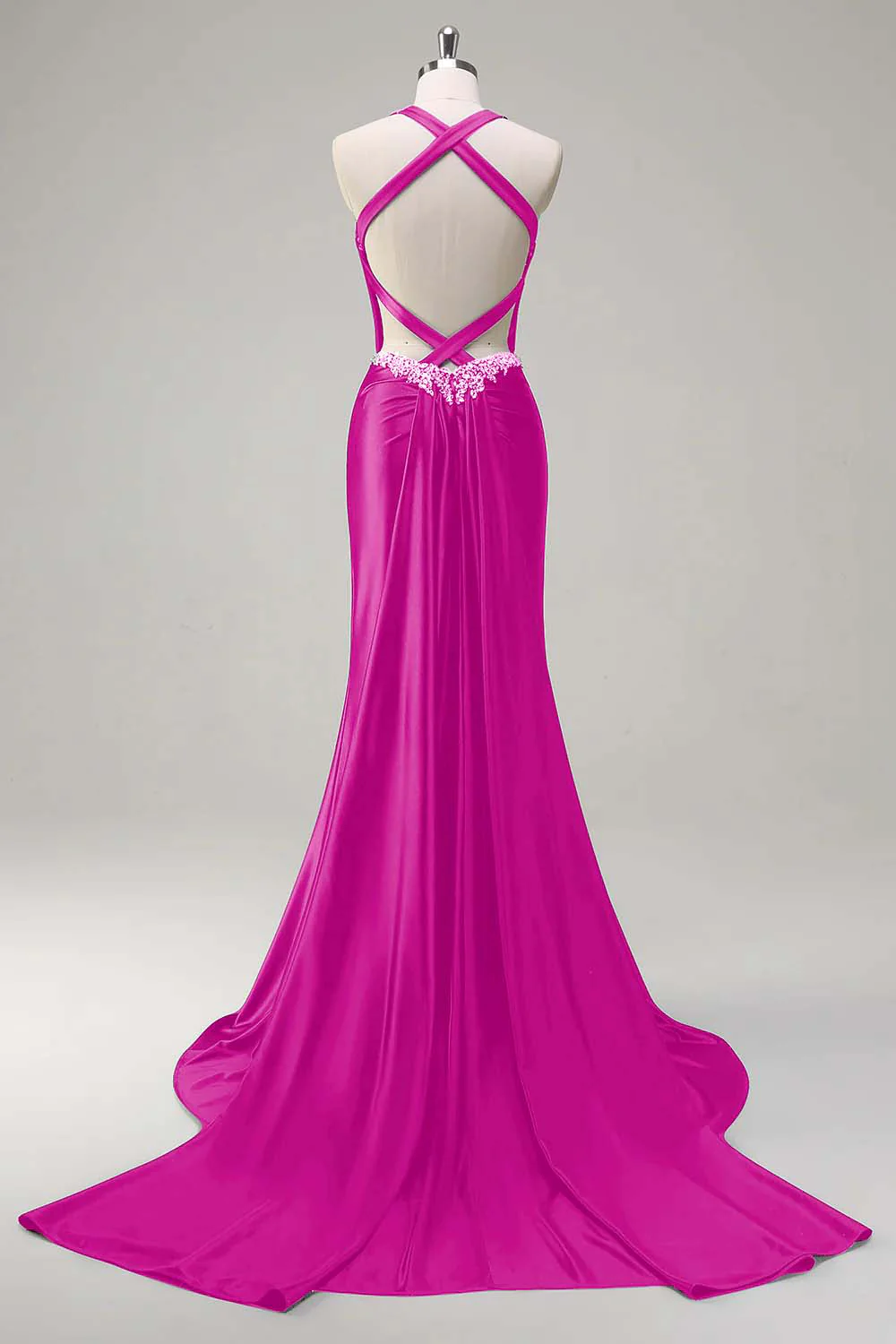 Robe de soirée scintillante vert foncé sirène dos nu corset à paillettes - Image 18