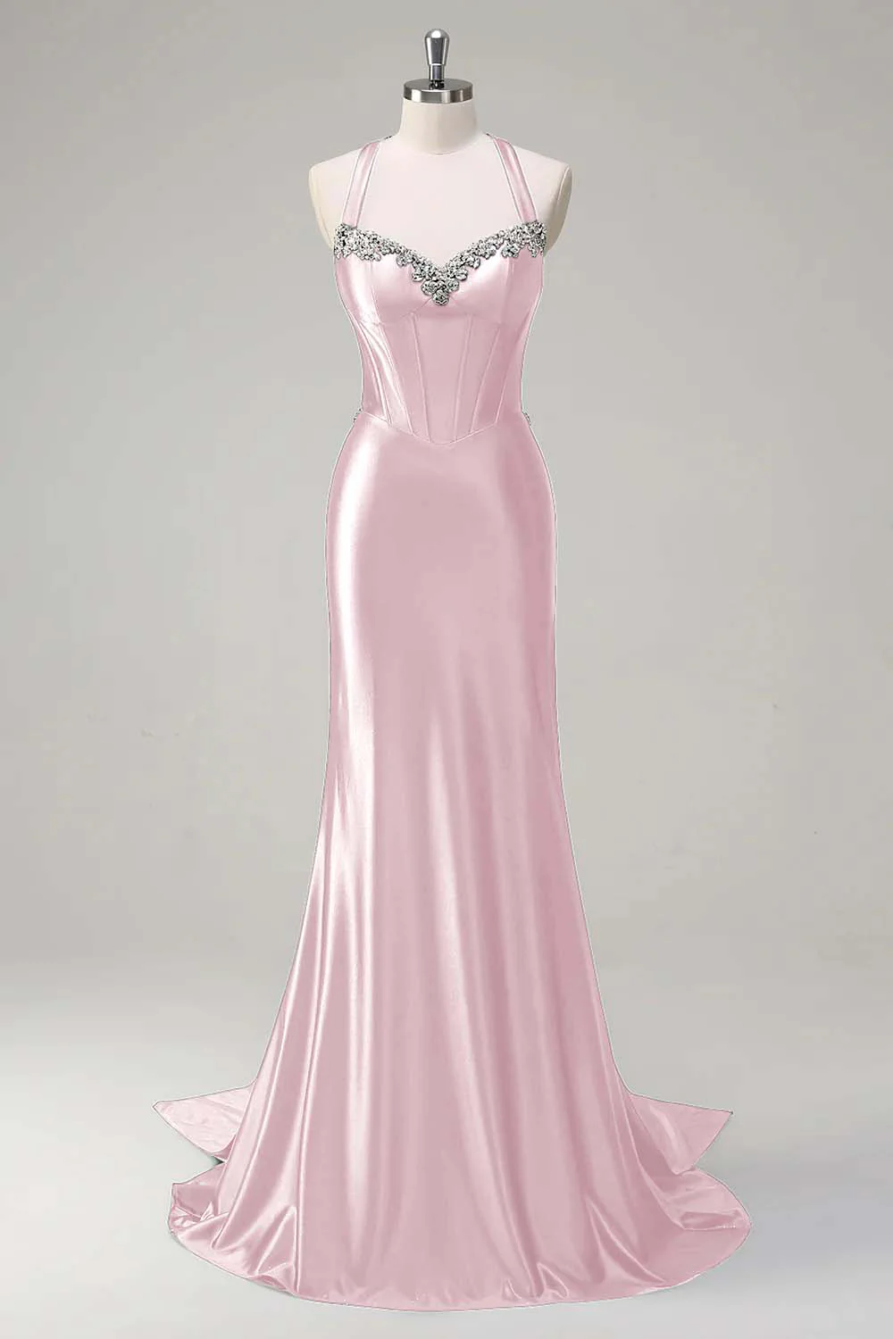 Robe de soirée scintillante vert foncé sirène dos nu corset à paillettes - Image 23