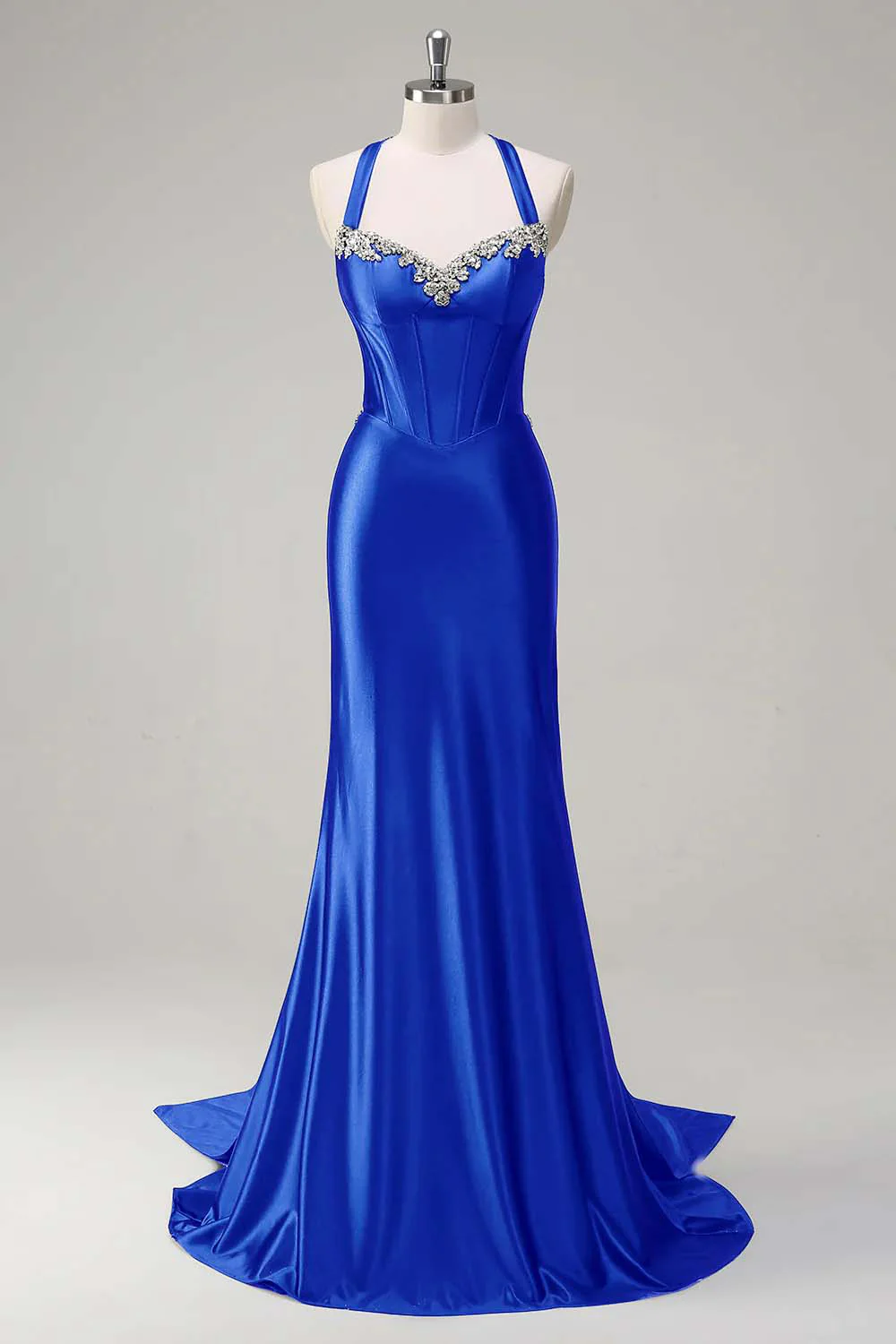 Robe de soirée scintillante vert foncé sirène dos nu corset à paillettes - Image 25