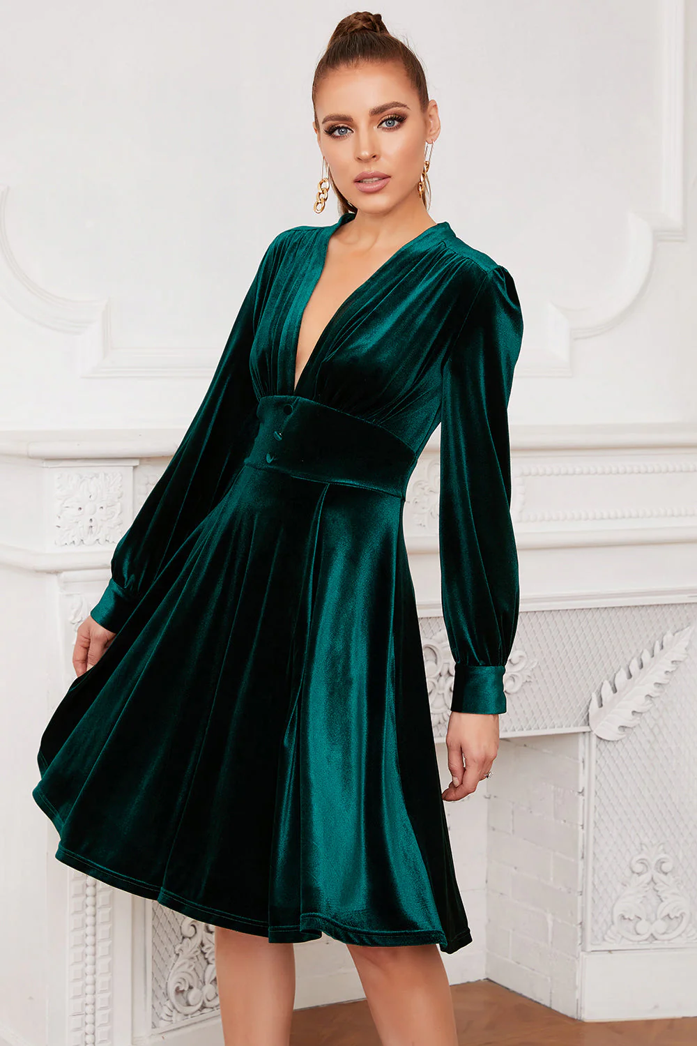 Robe de cocktail en velours à vente flash (1 pièce - Style et couleur aléatoires) - Image 10