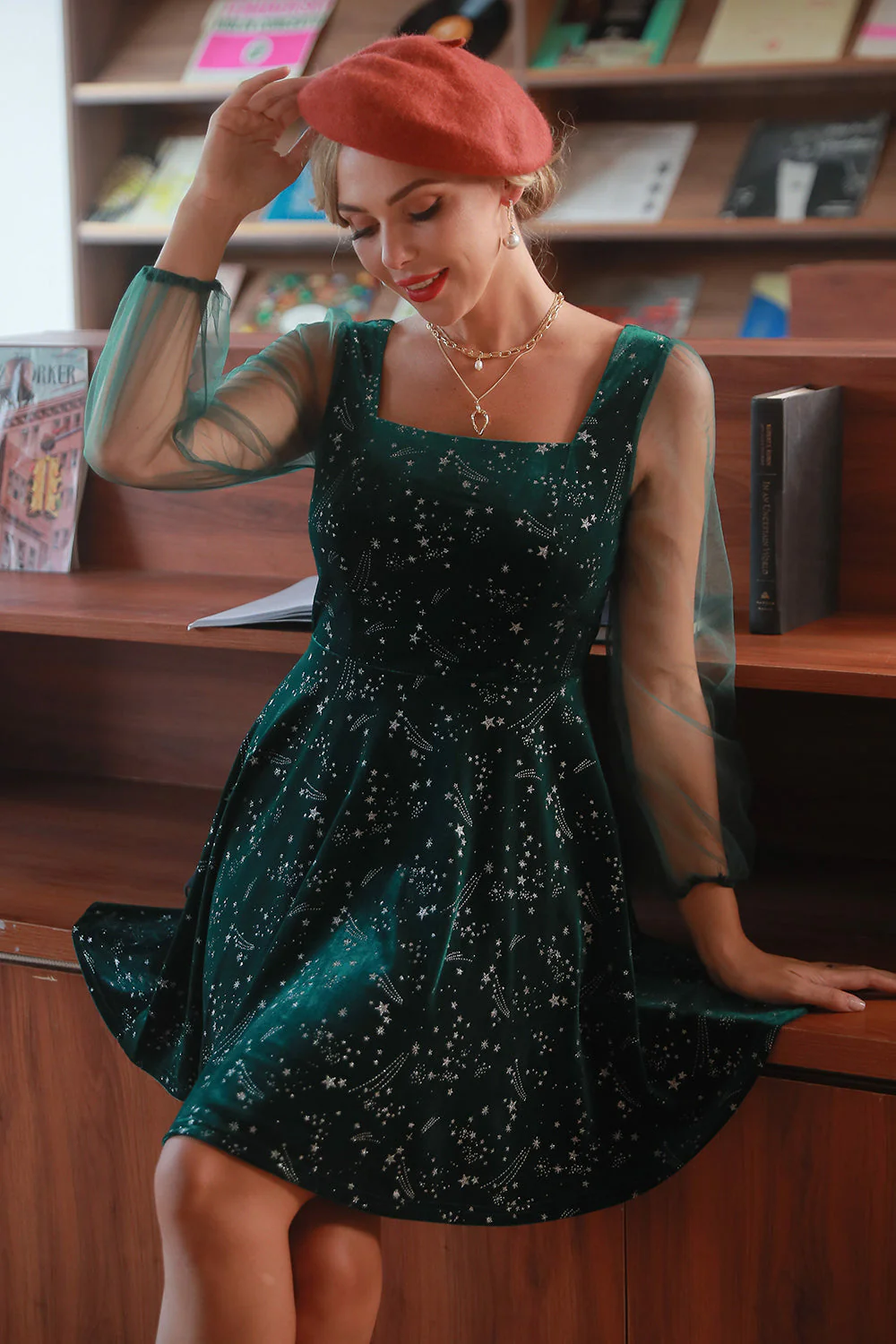 Robe de cocktail en velours à vente flash (1 pièce - Style et couleur aléatoires) - Image 12