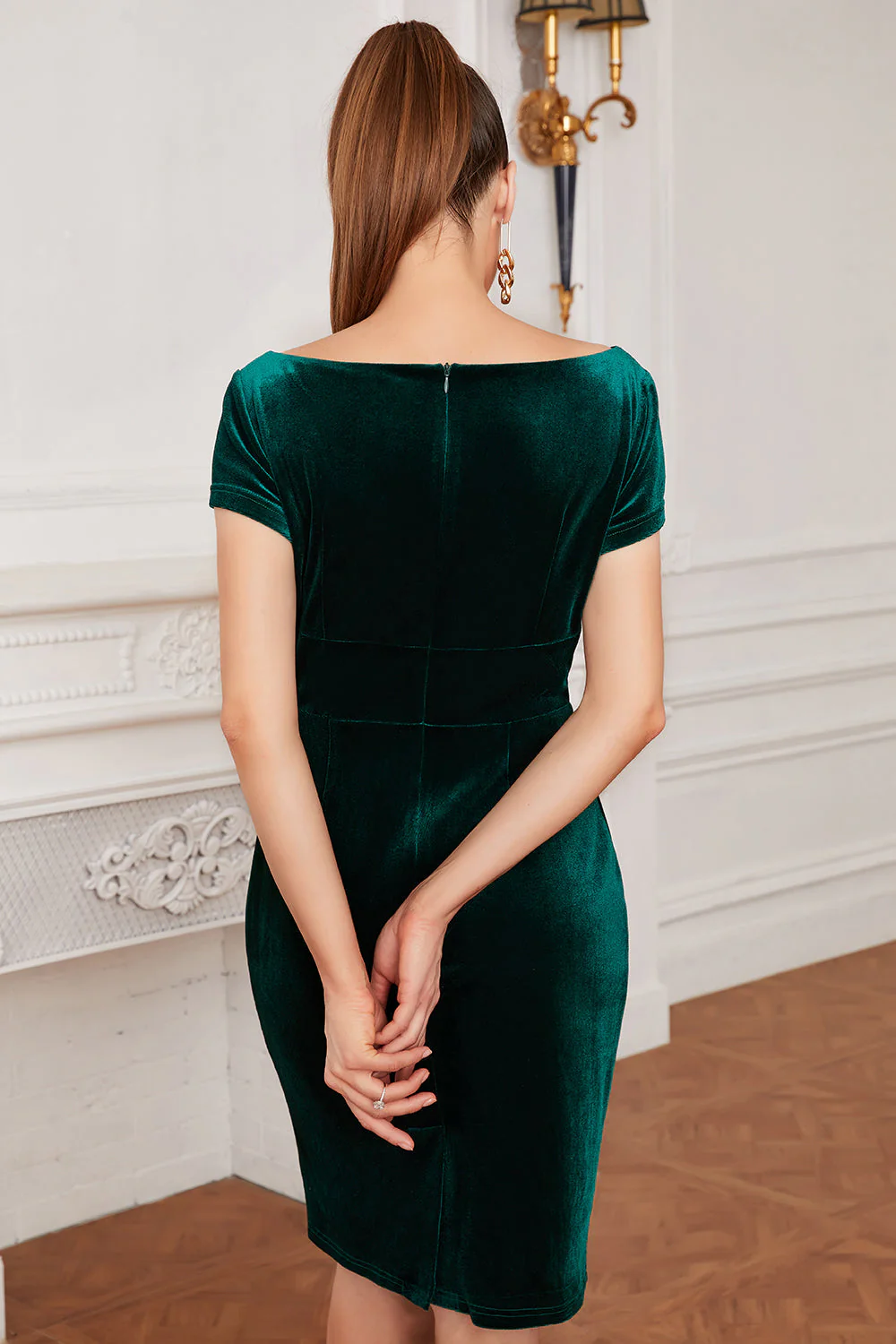 Robe de cocktail en velours à vente flash (1 pièce - Style et couleur aléatoires) - Image 5