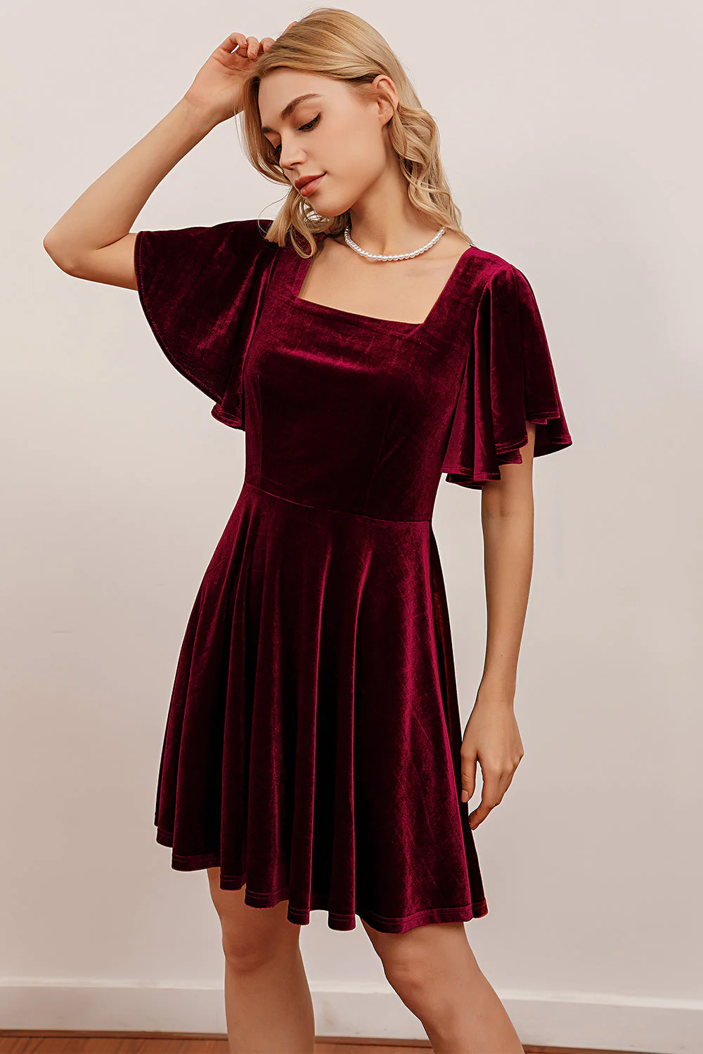 Robe de cocktail en velours à vente flash (1 pièce - Style et couleur aléatoires) - Image 6
