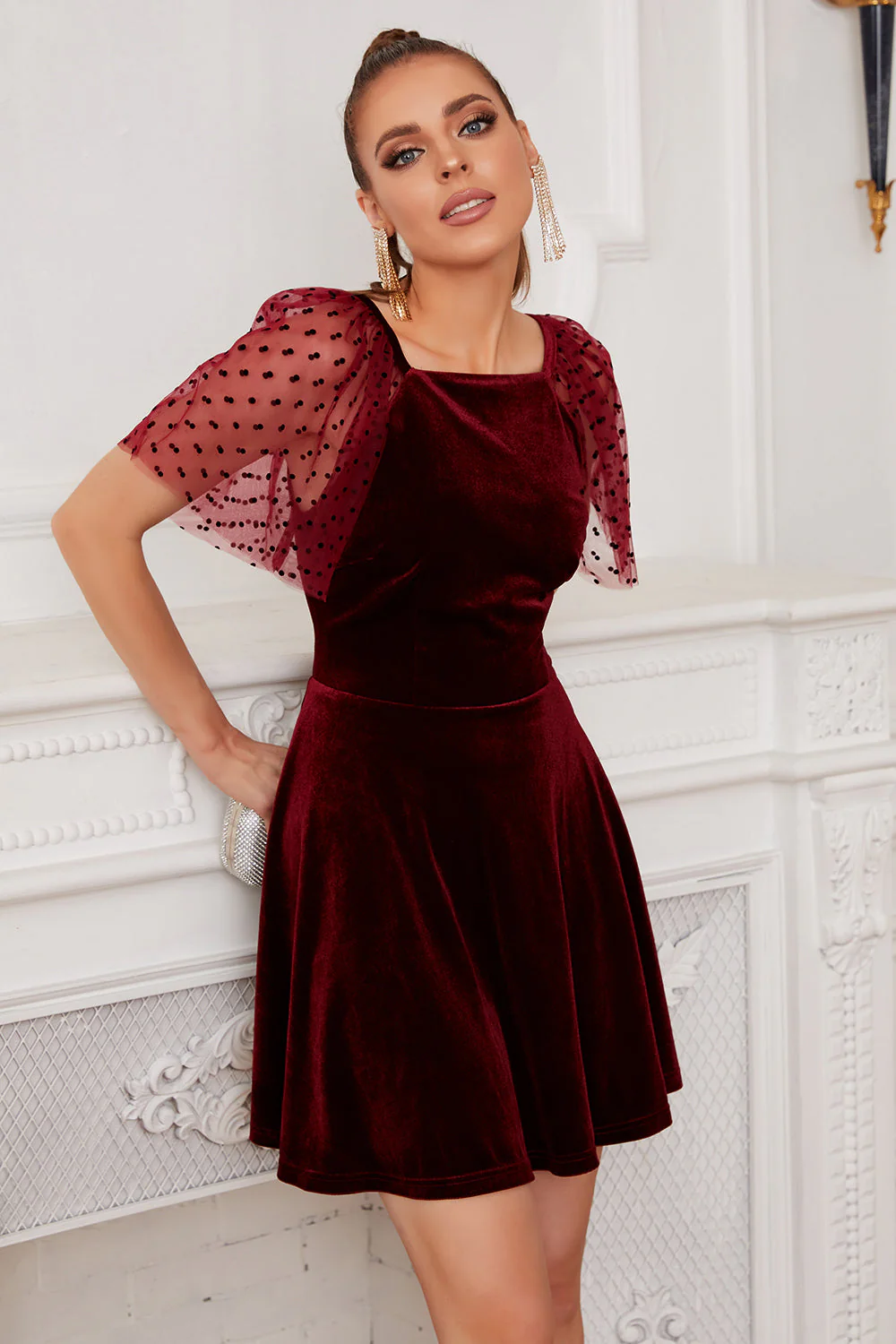 Robe de cocktail en velours à vente flash (1 pièce - Style et couleur aléatoires) - Image 8