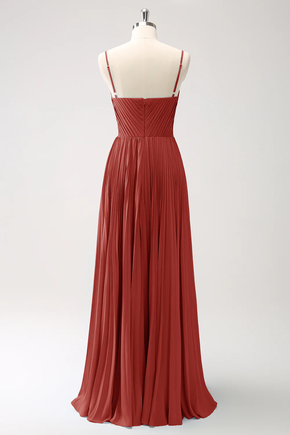 Robe de demoiselle d’honneur à bretelles spaghetti trapèze Eucalyptus - Image 16
