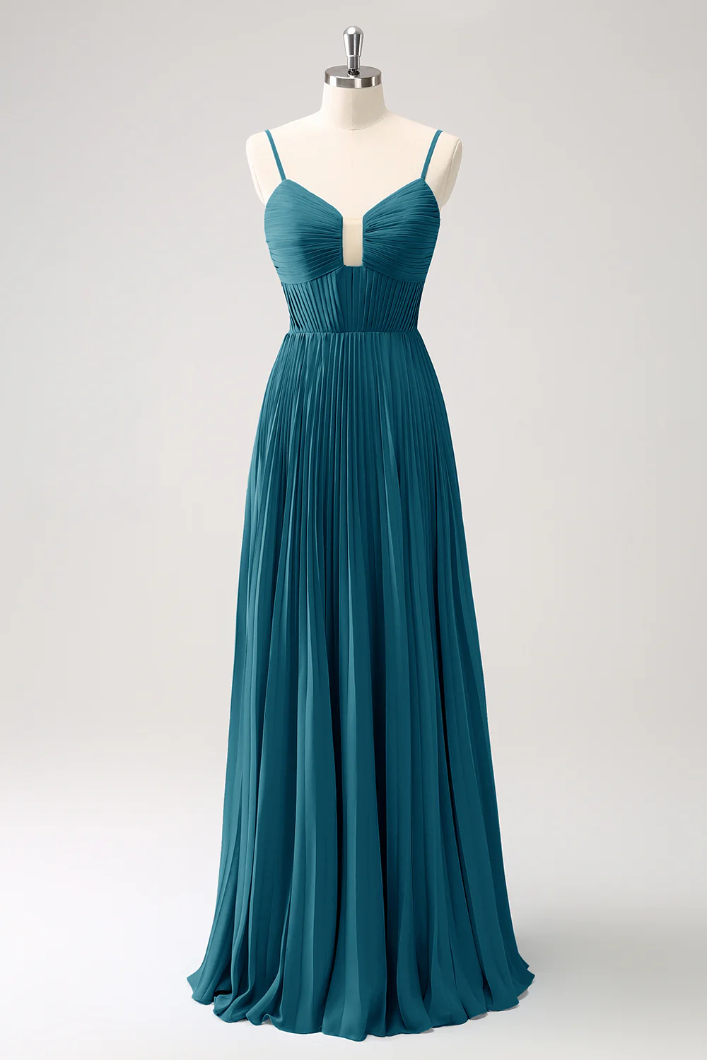 Robe de demoiselle d’honneur à bretelles spaghetti trapèze Eucalyptus - Image 7