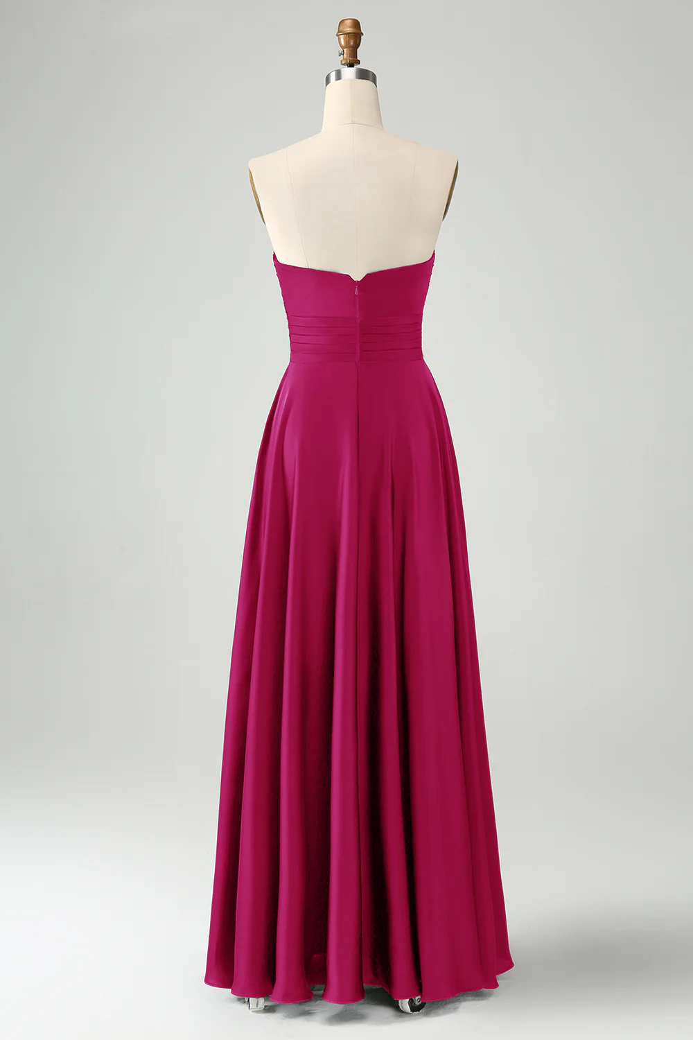 Robe de demoiselle d’honneur longue en trou de serrure sauge poussiéreuse - Image 6