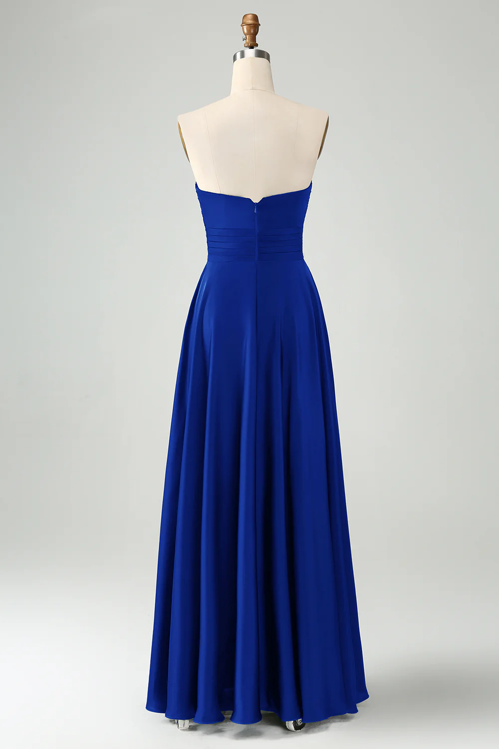Robe de demoiselle d’honneur longue en trou de serrure sauge poussiéreuse - Image 8