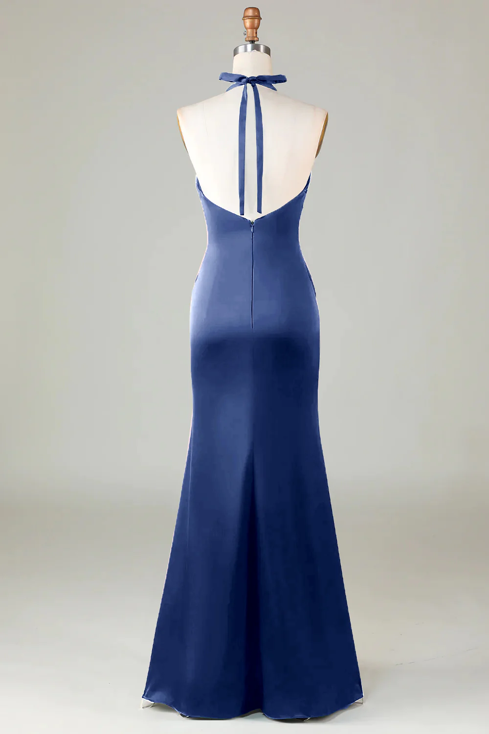 Robe de demoiselle d’honneur vert foncé Licol sirène - Image 12