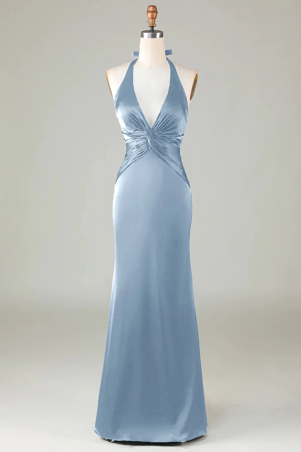 Robe de demoiselle d’honneur vert foncé Licol sirène - Image 13