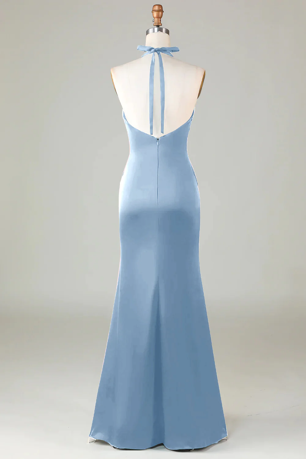 Robe de demoiselle d’honneur vert foncé Licol sirène - Image 14