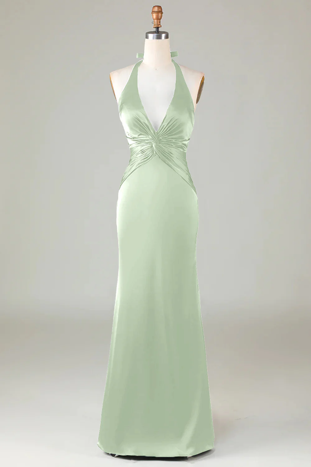 Robe de demoiselle d’honneur vert foncé Licol sirène - Image 17