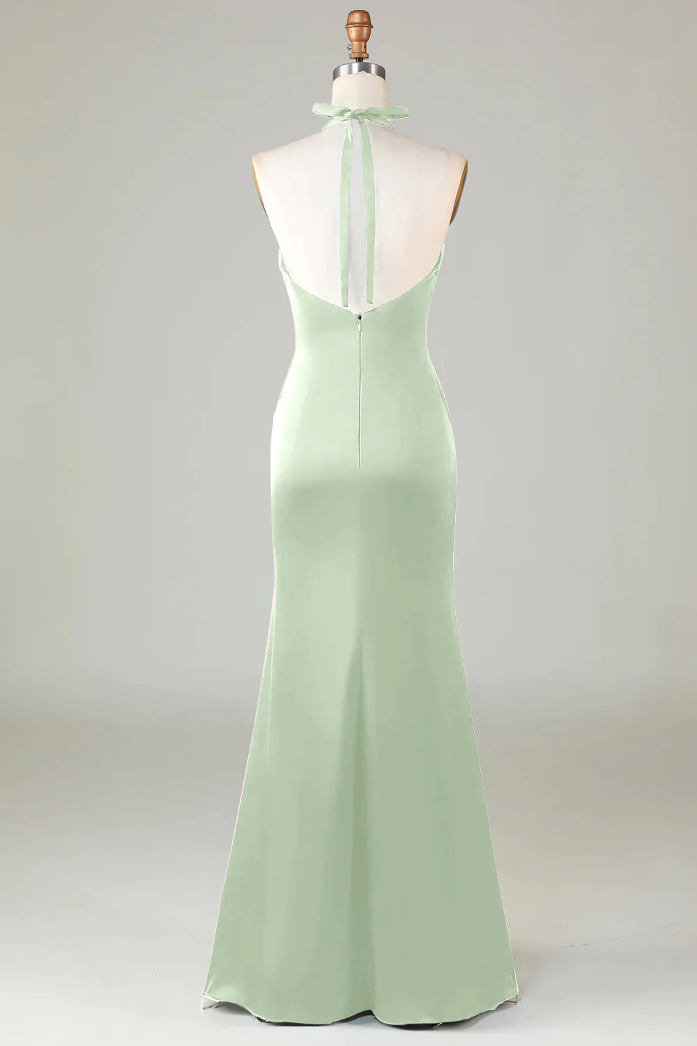 Robe de demoiselle d’honneur vert foncé Licol sirène - Image 18