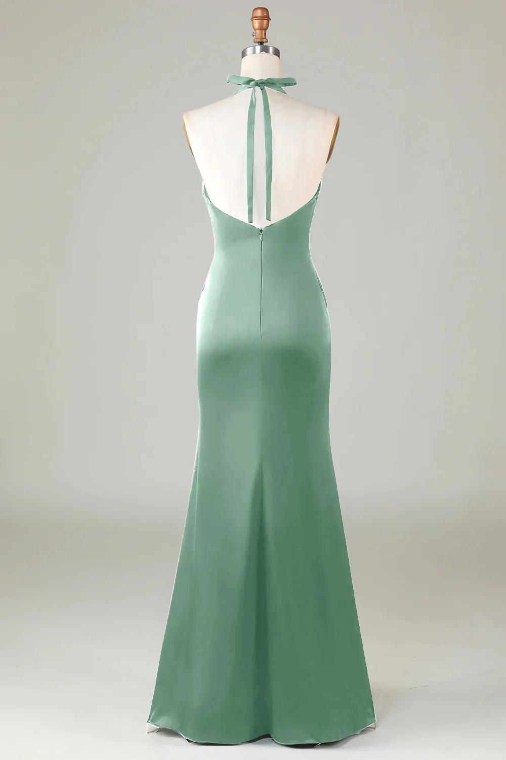 Robe de demoiselle d’honneur vert foncé Licol sirène - Image 20