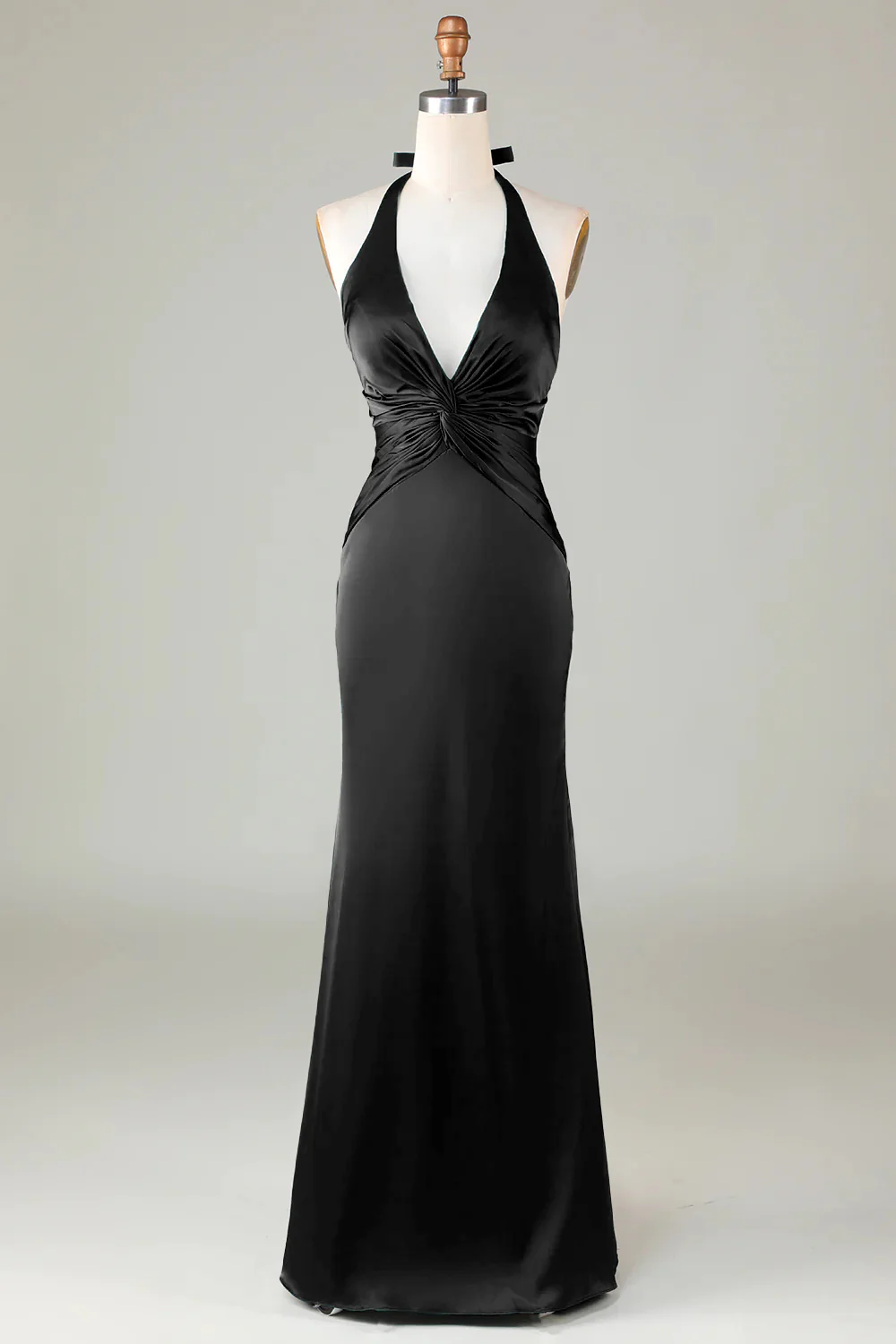 Robe de demoiselle d’honneur vert foncé Licol sirène - Image 23