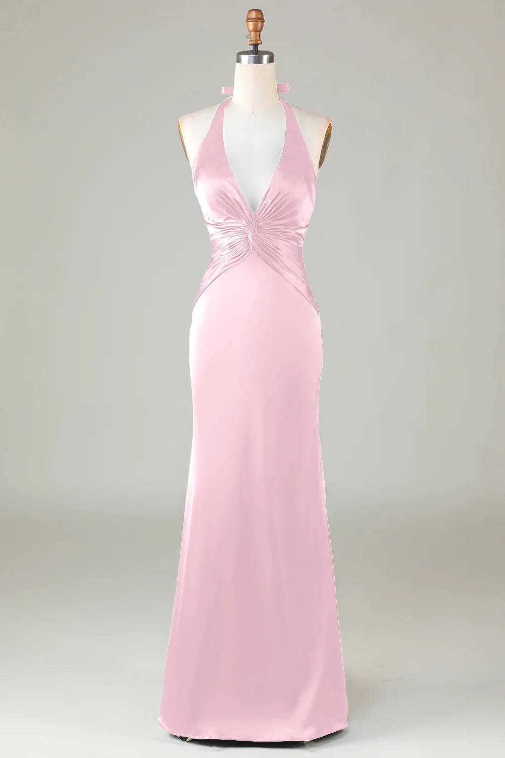 Robe de demoiselle d’honneur vert foncé Licol sirène - Image 7