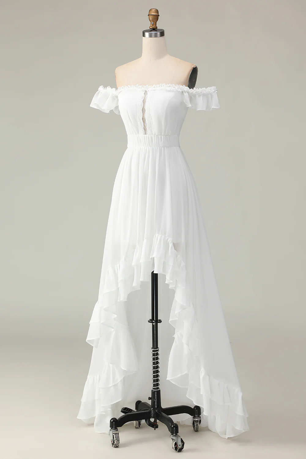 Robe bohème à volants et épaules dénudées - Image 5