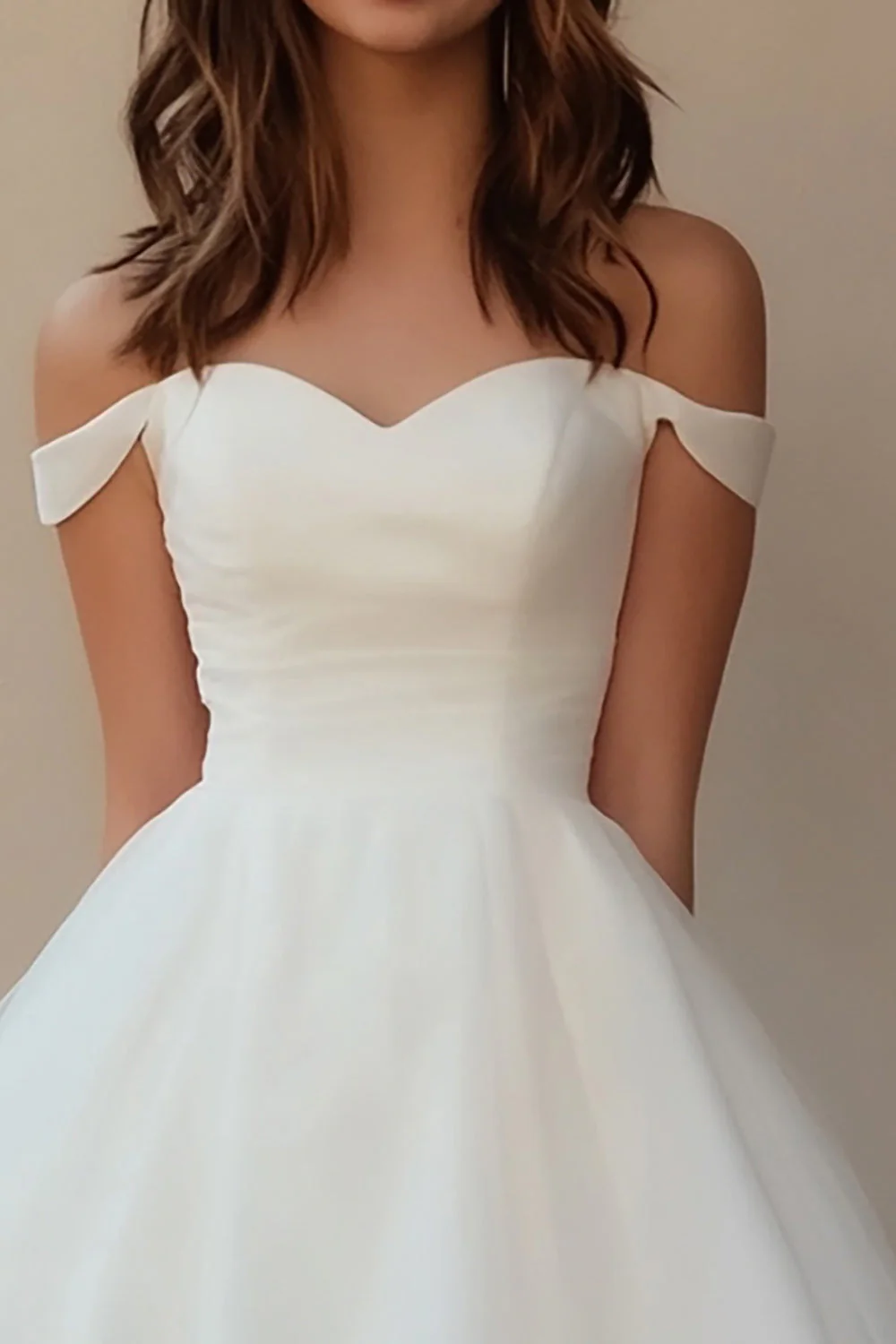 Robe de graduation en tulle blanc - Image 2