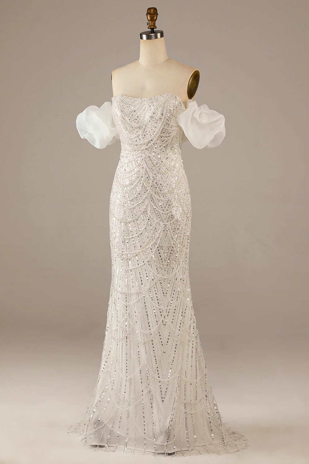 Robe de mariée à paillettes à paillettes scintillante - Image 3