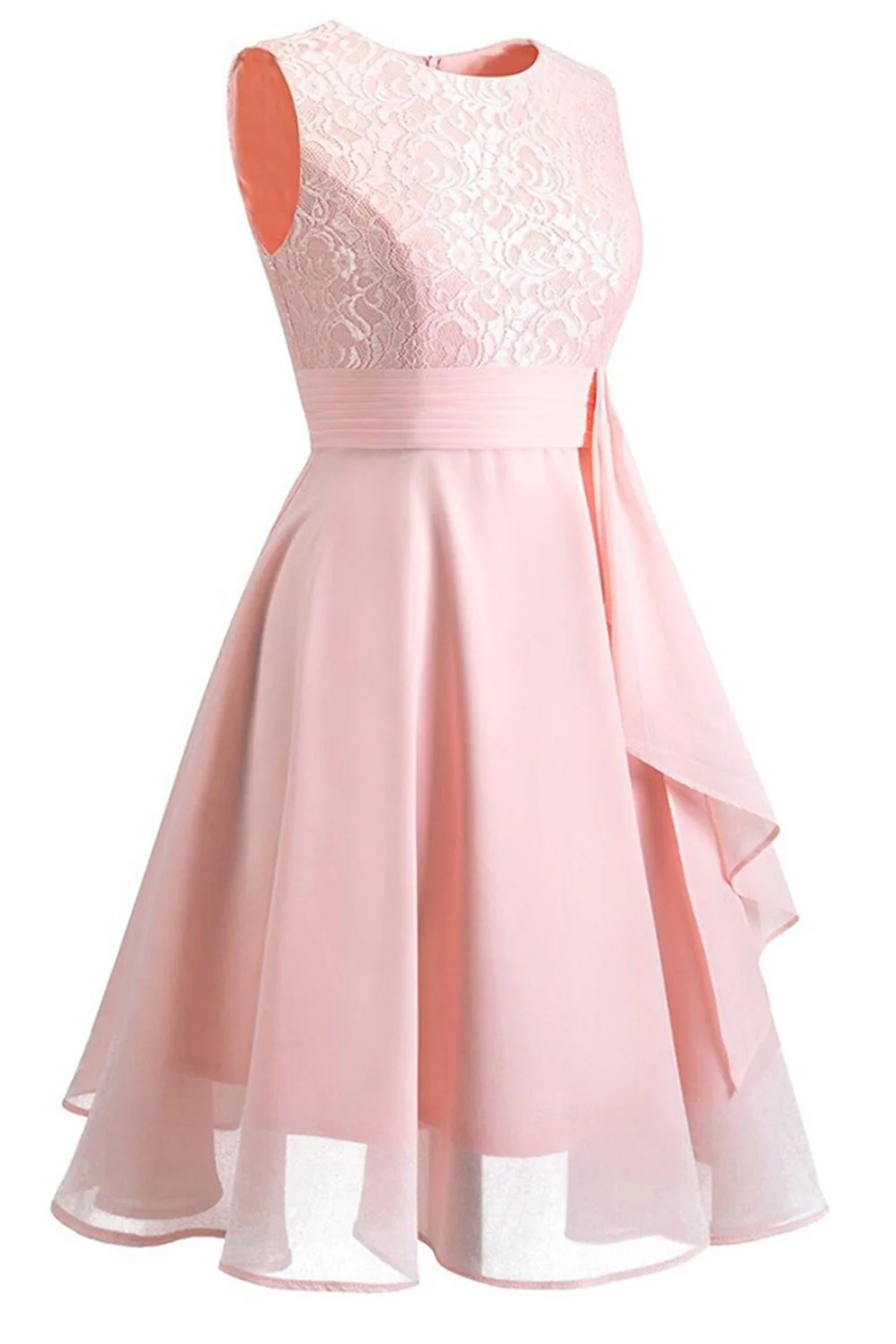Robe de mariée en dentelle marine avec volants - Image 14
