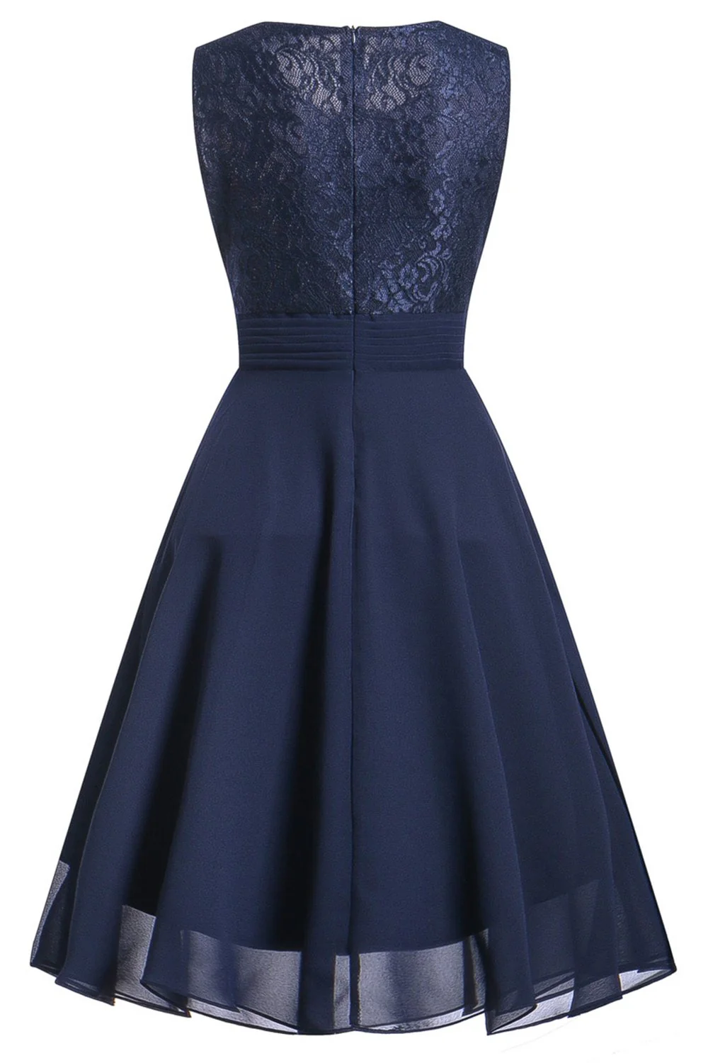 Robe de mariée en dentelle marine avec volants - Image 5