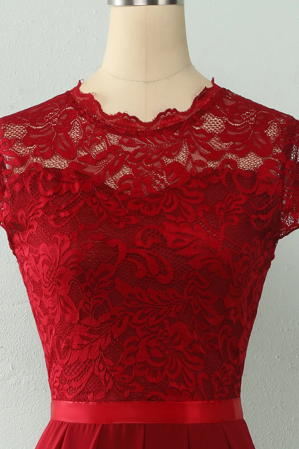 Robe de mariée en dentelle Navy Midi - Image 7
