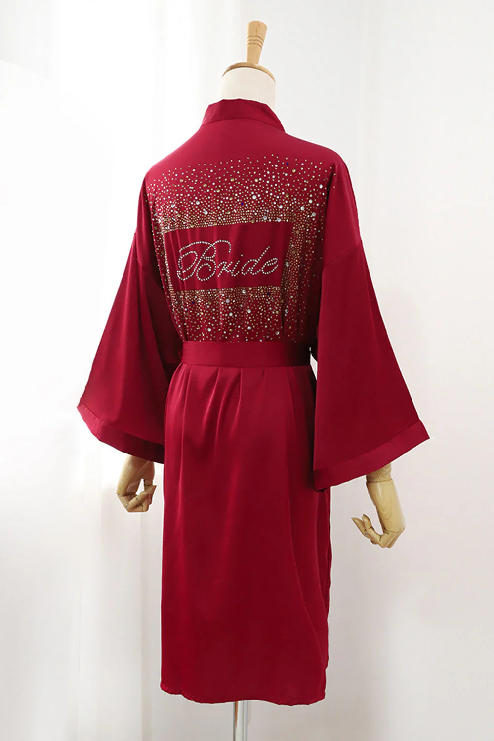 Robe de mariée noire scintillante avec strass - Image 5