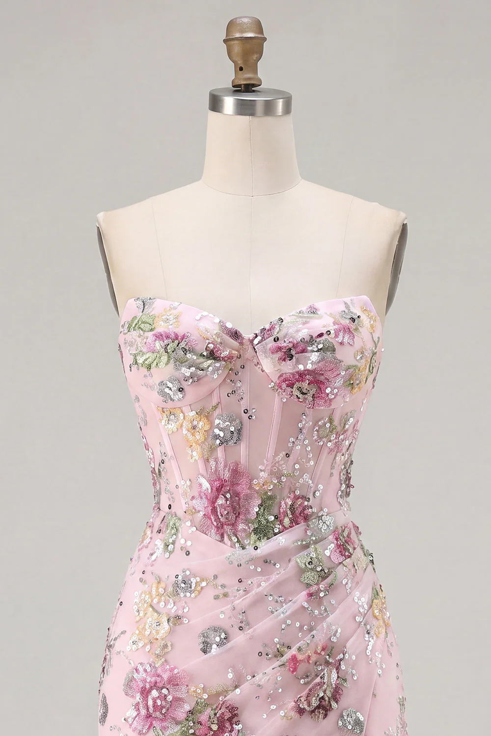 Robe de rentrée à la maison à fleurs corset transparente corset Featherheart transparente - Image 5