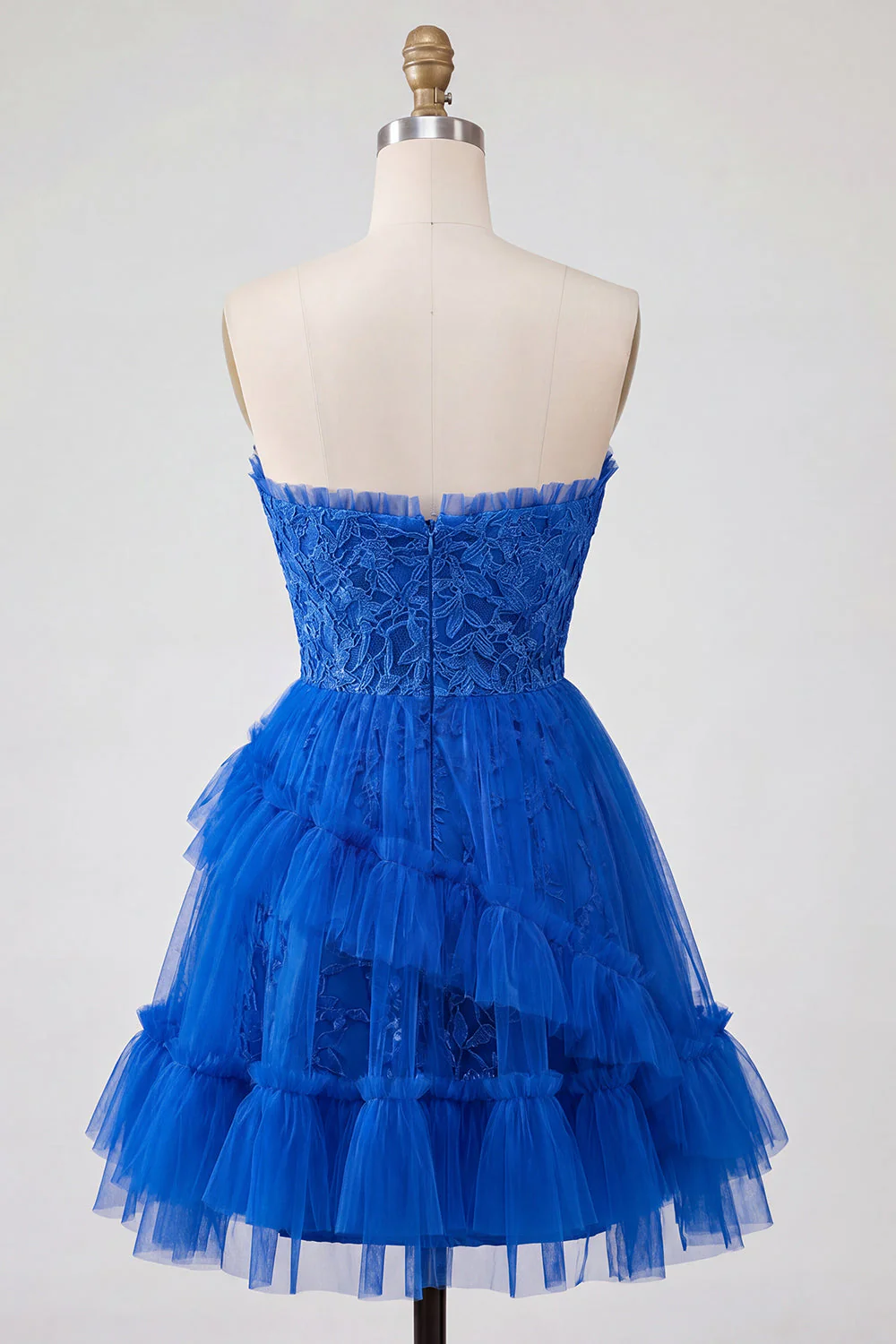 Robe de rentrée rose rose Sweetheart avec volants - Image 10