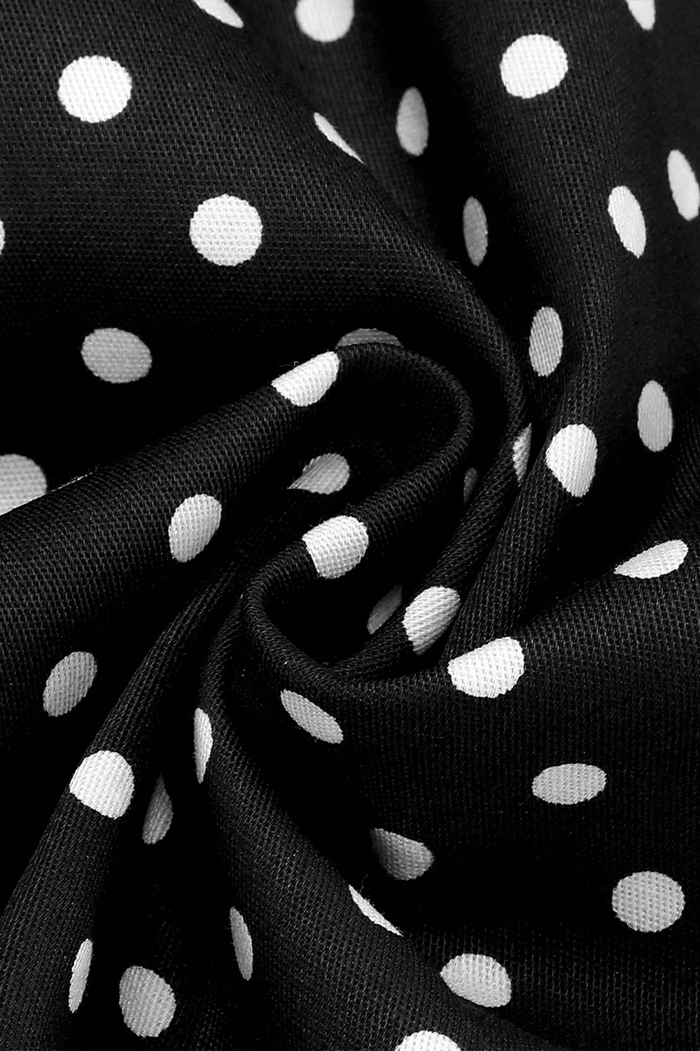 Robe des années 1950 à pois à pois noire A Line des années 1950 - Image 4