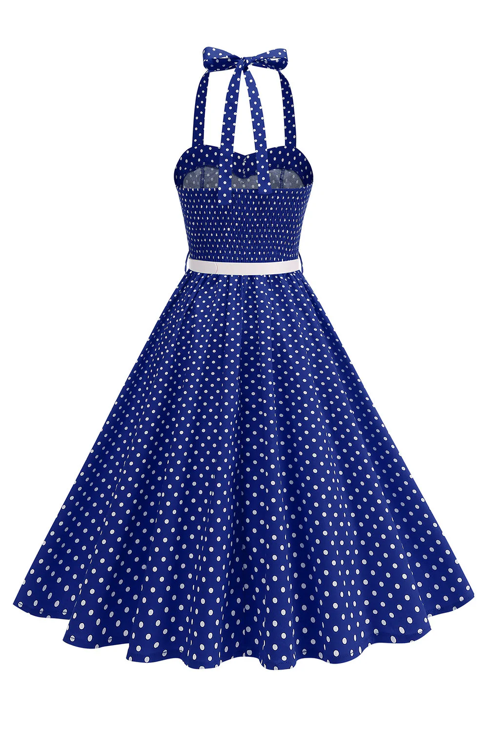 Robe des années 1950 à pois à pois noire A Line des années 1950 - Image 6