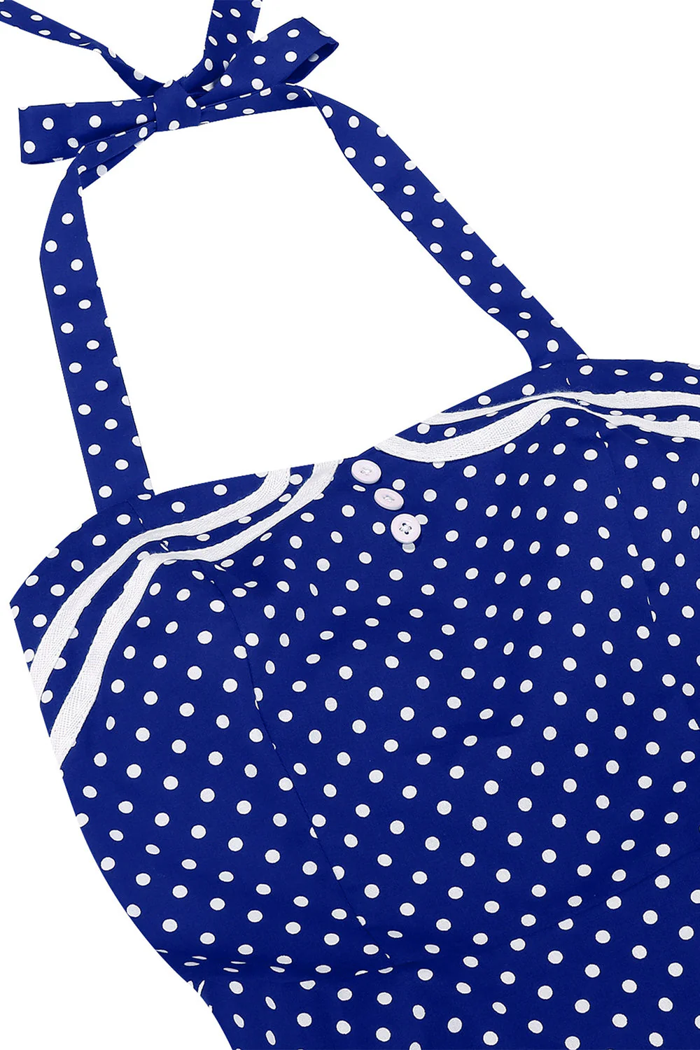 Robe des années 1950 à pois à pois noire A Line des années 1950 - Image 8