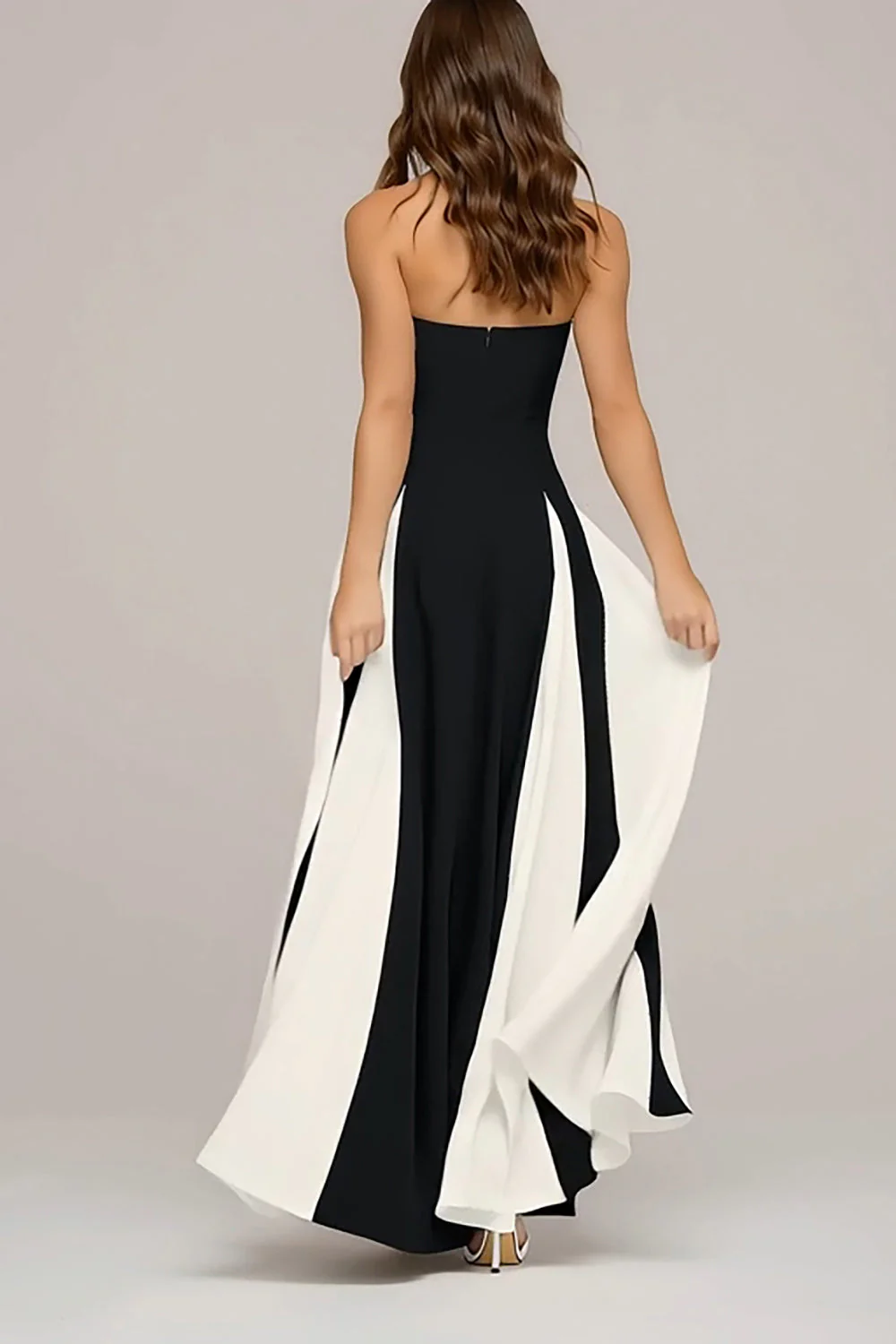 Robe élégante A Line Strapless Bustless - Image 2