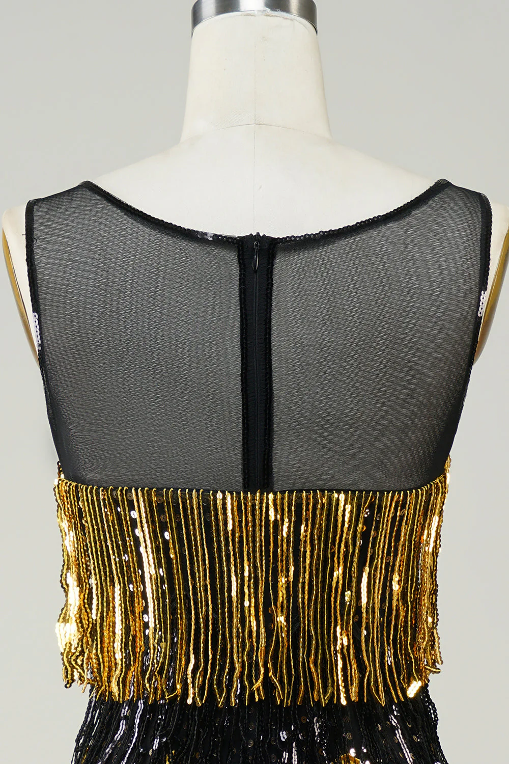 Robe Flapper à franges dorées avec paillettes - Image 6