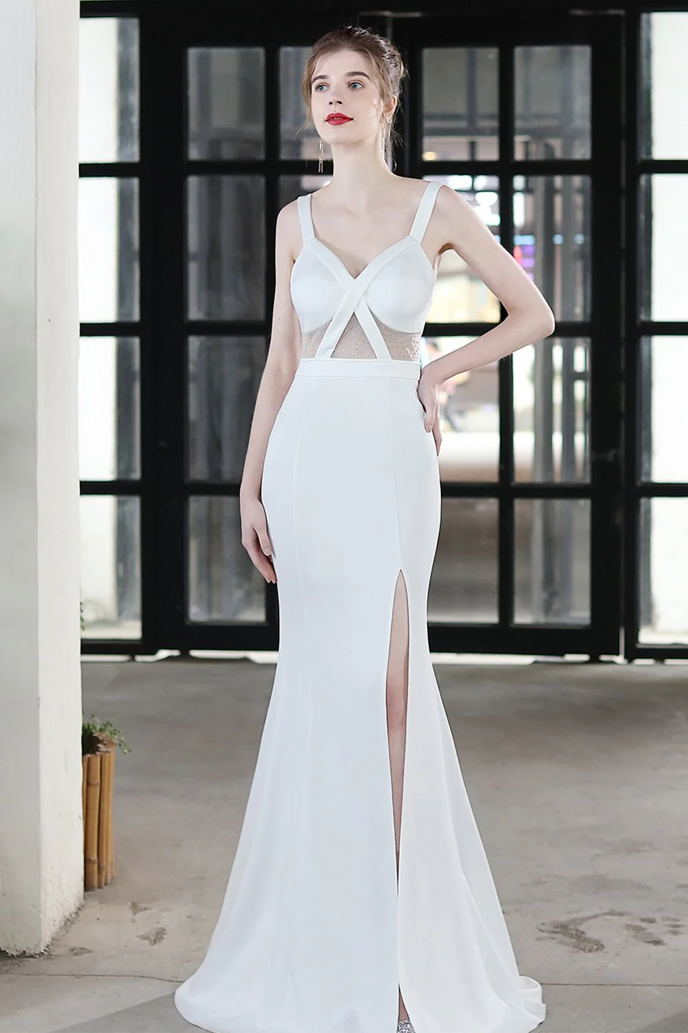 Robe formelle de bal longue sirène noire - Image 6