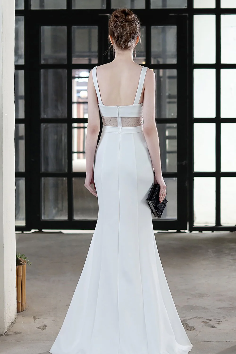 Robe formelle de bal longue sirène noire - Image 7