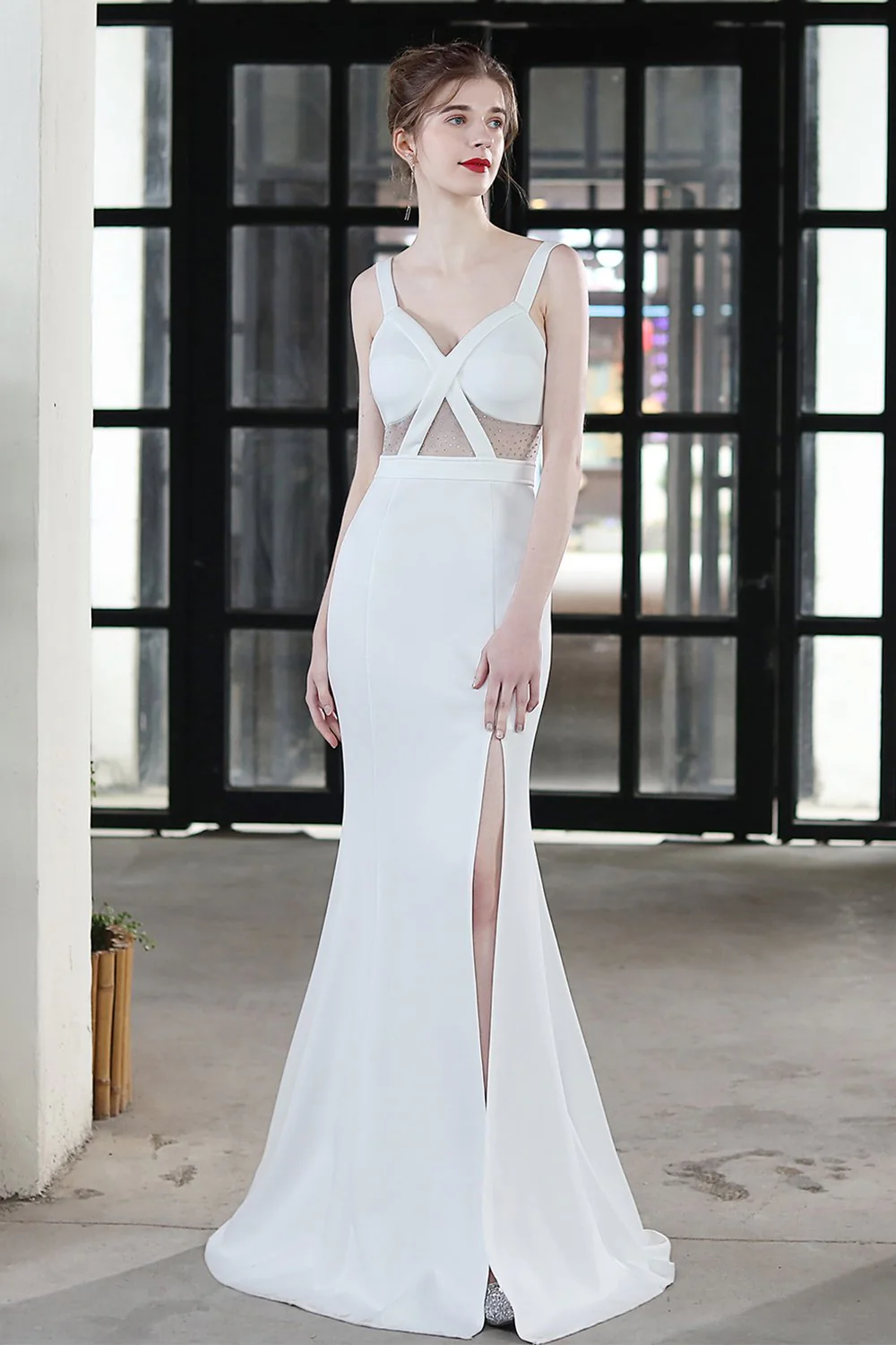 Robe formelle de bal longue sirène noire - Image 8