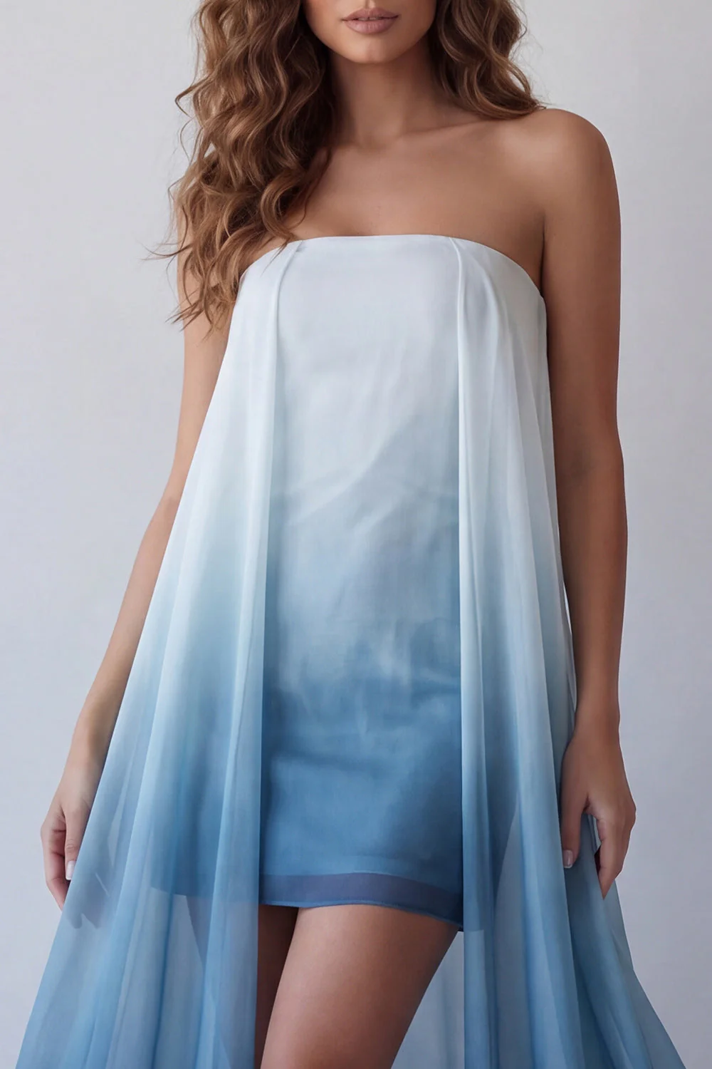 Robe formelle Mini Bodycon Shortless Bleu Bleu LakeBlue - Image 4