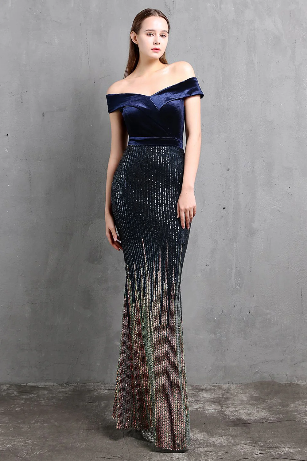 Robe de soiree dorée Longue Prom - Image 13