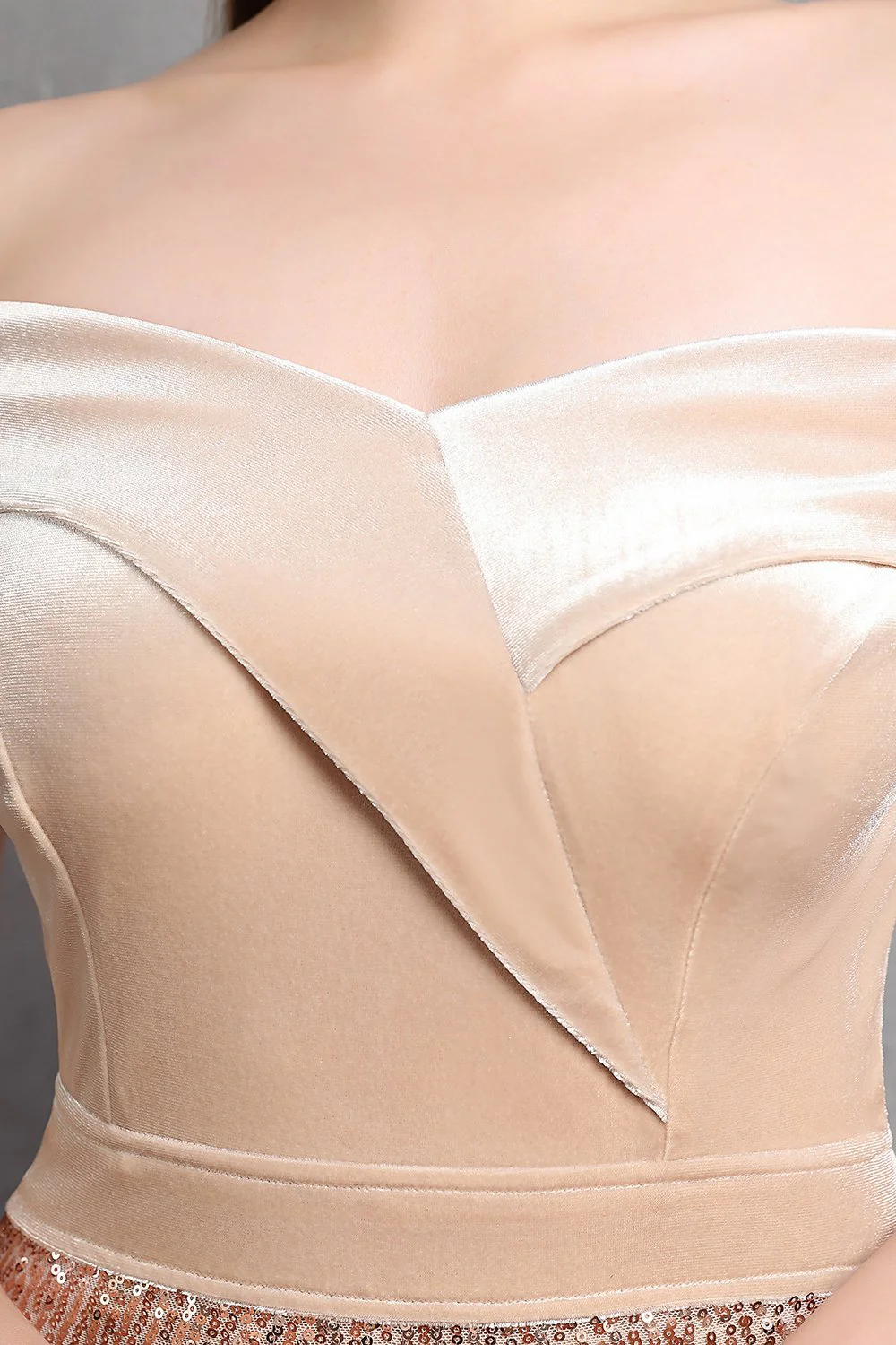 Robe de soiree dorée Longue Prom - Image 3