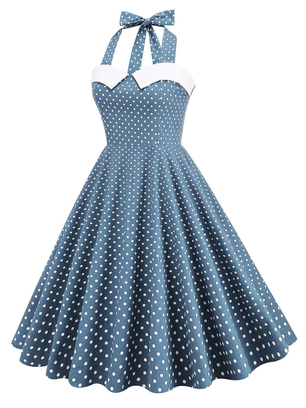 Robe Halter Polka Dots Swing années 50 - Image 14