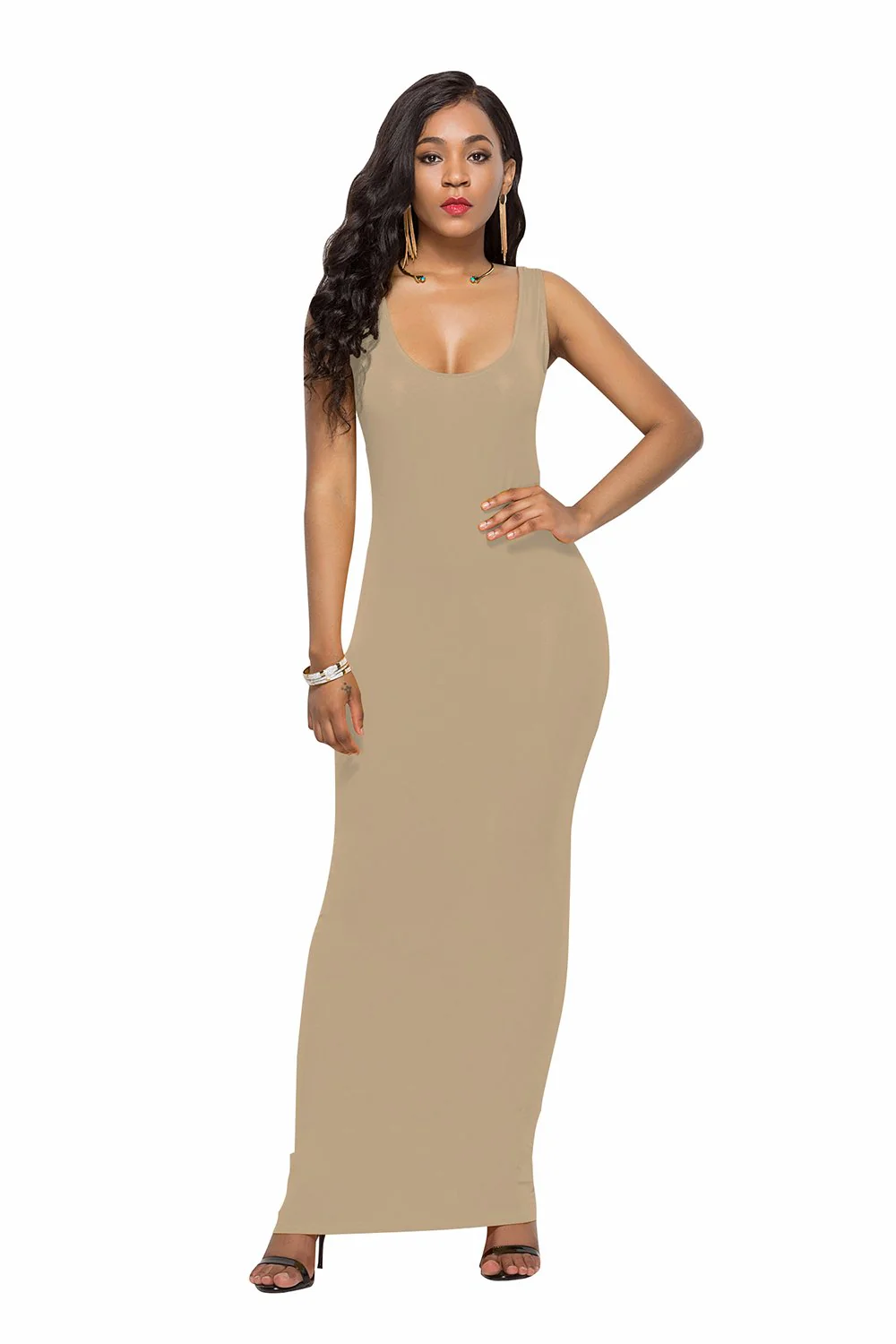 Robe moulante longue noire - Image 10