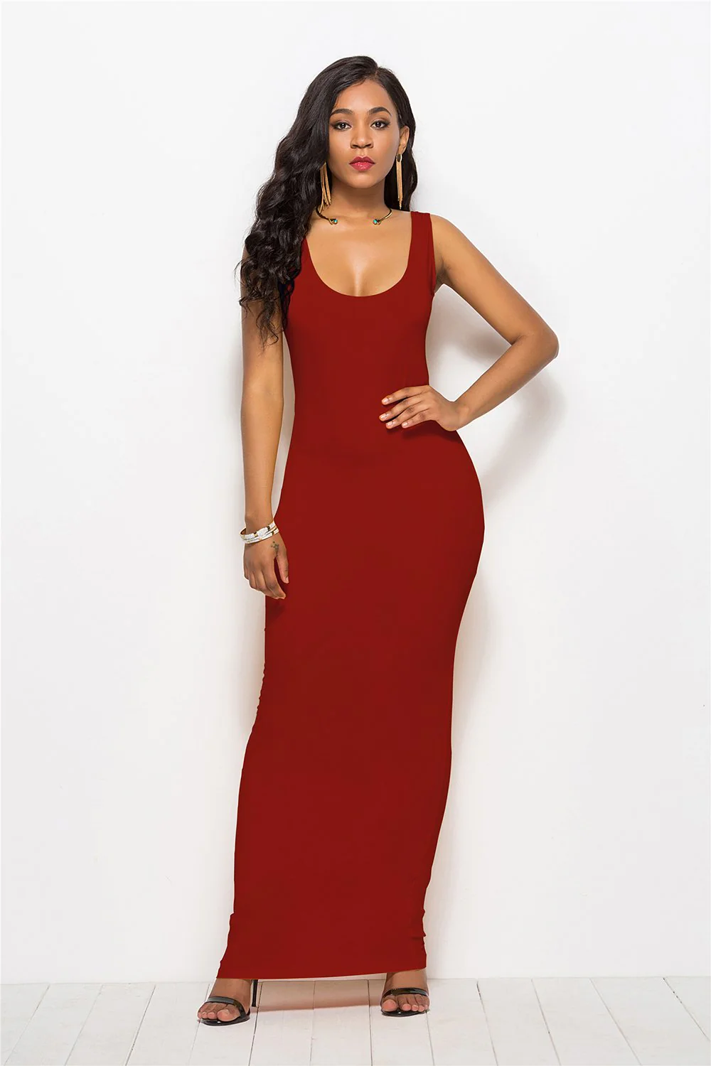 Robe moulante longue noire - Image 6