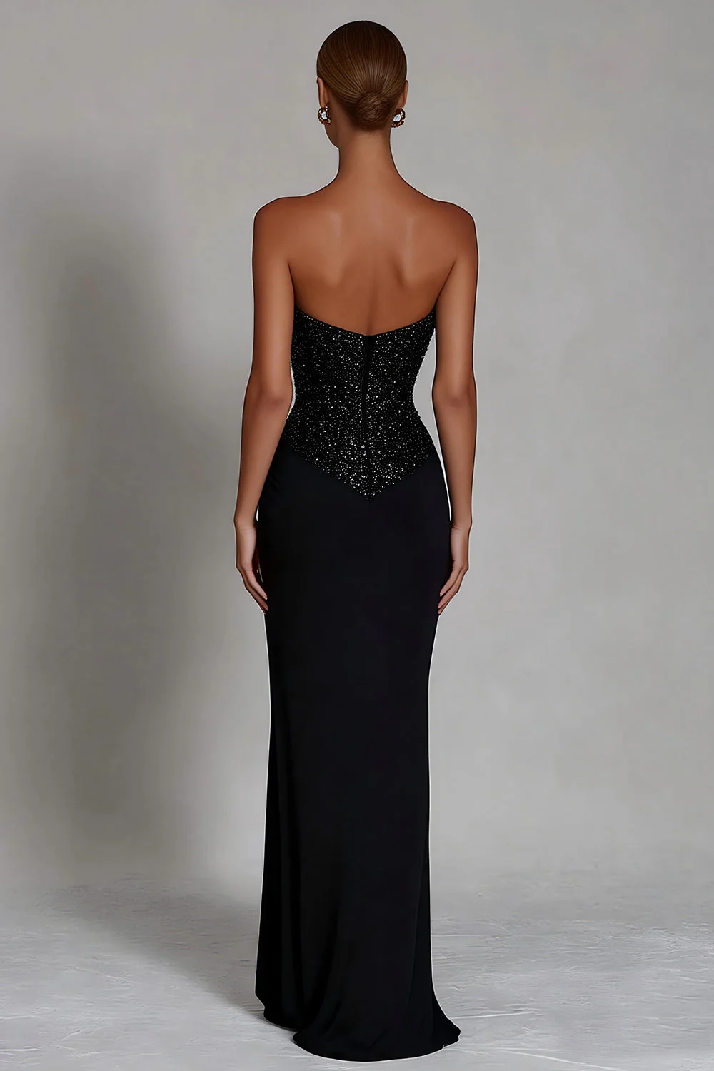 Robe longue sirène noire - Image 2